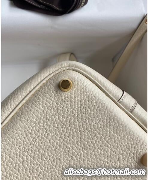 Super Quality Hermes Picotin Lock Bag 18cm/22cm in Taurillon Clemence Leather  H2901 Cream White/Gold (Pure Handmade)