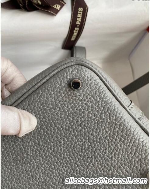 Shop Hermes Picotin Lock Bag 18cm/22cm in Taurillon Clemence Leather Cumulonimbus H2901 Grey/Silver (Pure Handmade)