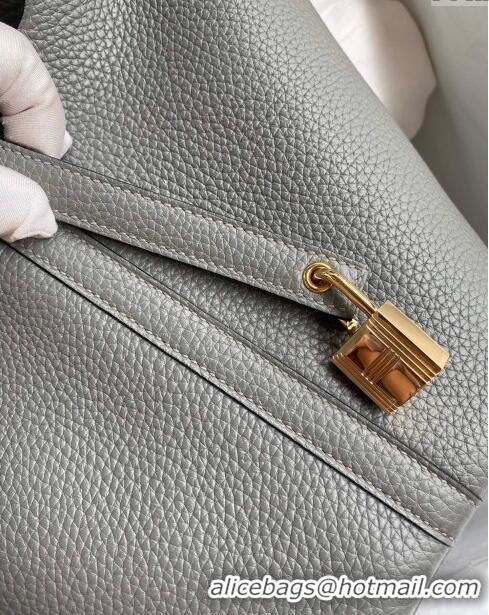 Promotional Hermes Picotin Lock Bag 18cm/22cm in Taurillon Clemence Leather Cumulonimbus H2901 Cumulonimbus Grey/Gold (P