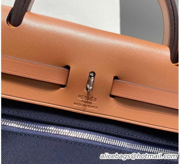 Top Quality Hermes Herbag Zip Bag PM 31cm in Check Canvas 0521 Brown 2024