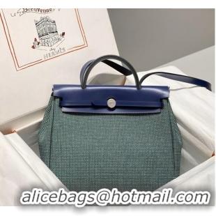 Inexpensive Hermes Herbag Zip Bag PM 31cm in Check Canvas 0521 Green 2024