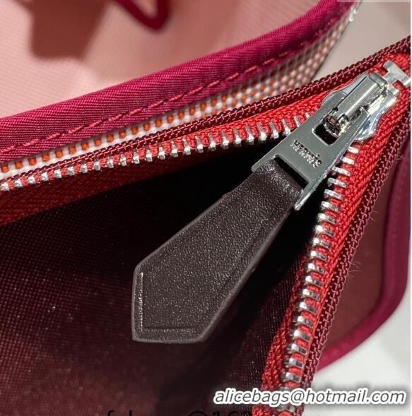 Buy Fashionable Hermes Herbag Zip Bag PM 31cm in Check Canvas 0521 Pink 2024