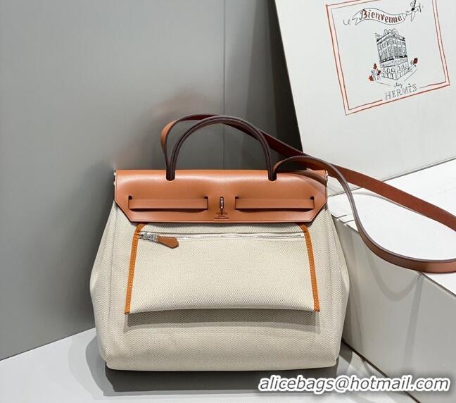 Super Quality Hermes Herbag Zip Bag PM 31cm in Printed Canvas 0521 Brown 2024