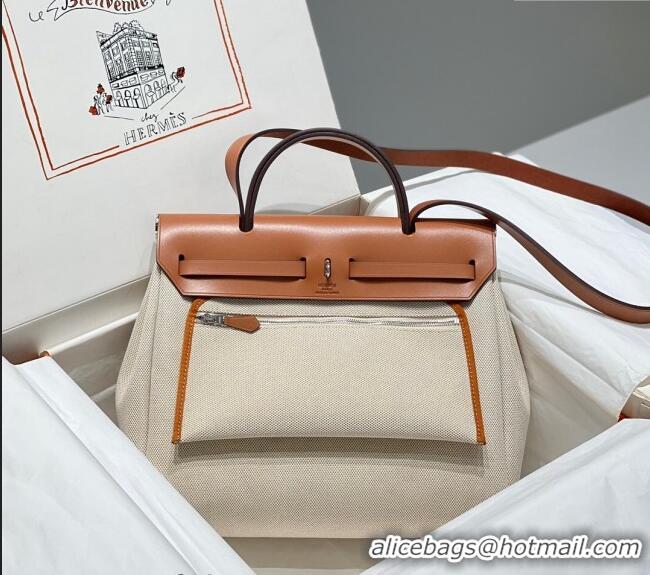 Super Quality Hermes Herbag Zip Bag PM 31cm in Printed Canvas 0521 Brown 2024