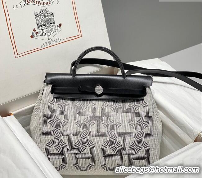 Top Design Hermes Herbag Zip Bag PM 31cm in Printed Canvas with 