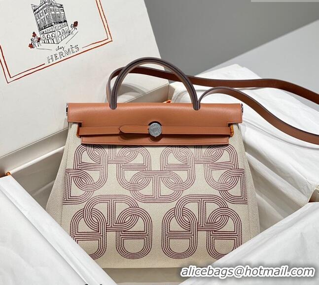 Top Quality Hermes Herbag Zip Bag PM 31cm in Printed Canvas with 