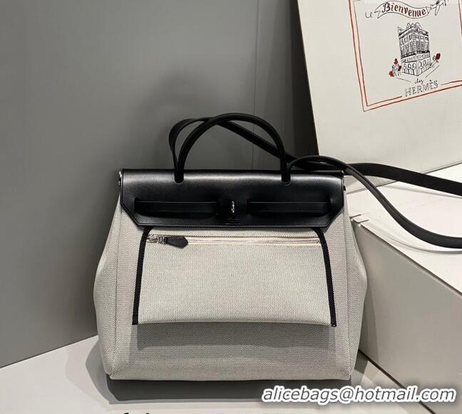 Famous Brand Hermes Herbag Zip Bag PM 31cm in Printed Canvas with 