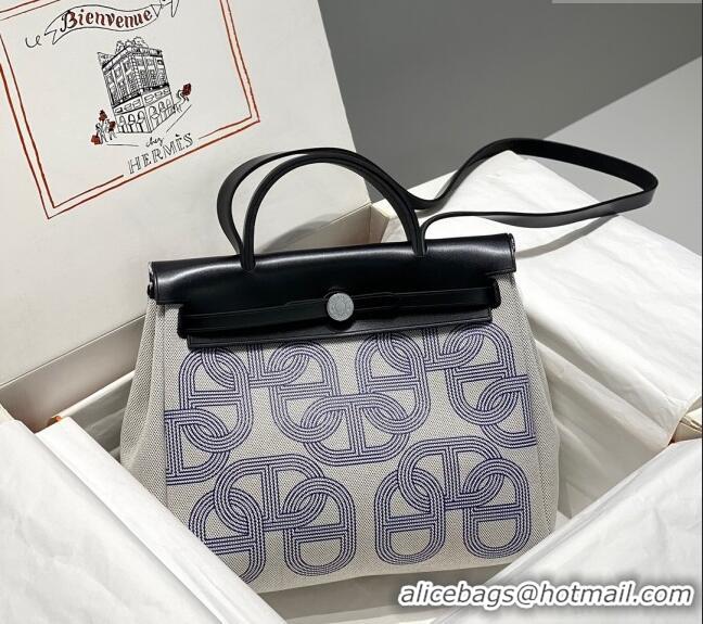 Famous Brand Hermes Herbag Zip Bag PM 31cm in Printed Canvas with 