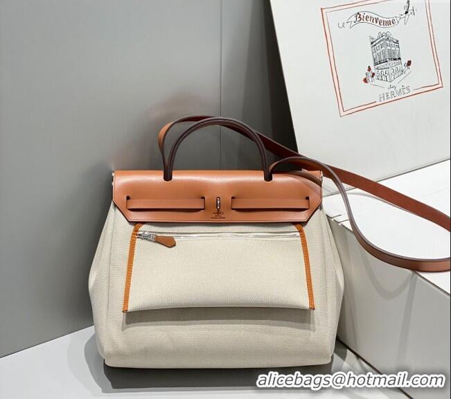 Good Looking Hermes Herbag Zip Bag PM 31cm in Printed Canvas with 