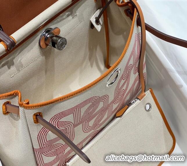 Good Looking Hermes Herbag Zip Bag PM 31cm in Printed Canvas with 