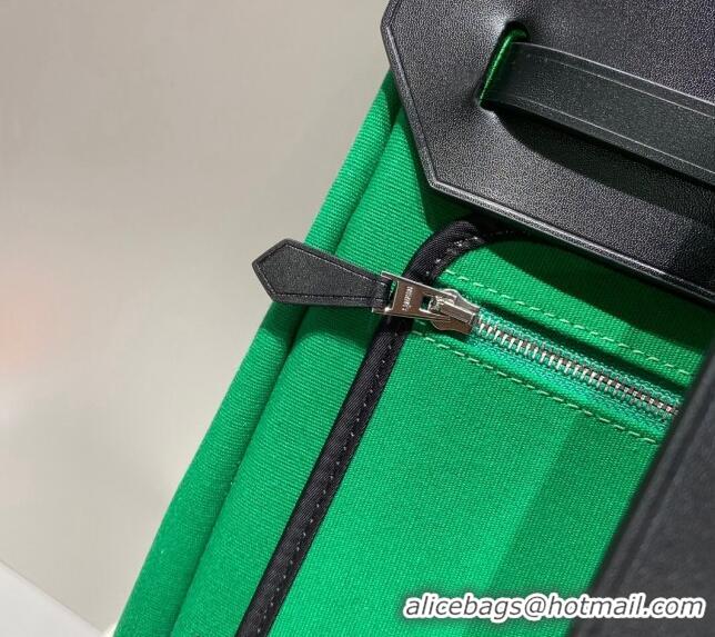 Buy Discount Hermes Herbag A Dos Zip Backpack Bag 29cm in Canvas H0521 Bamboo Green 2024