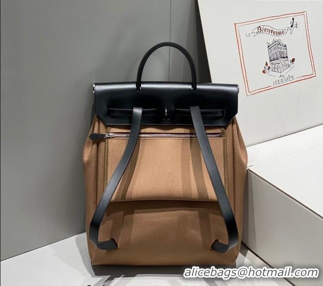 Modern Discount Hermes Herbag A Dos Zip Backpack Bag 29cm in Canvas H0521 Elephant Grey 2024