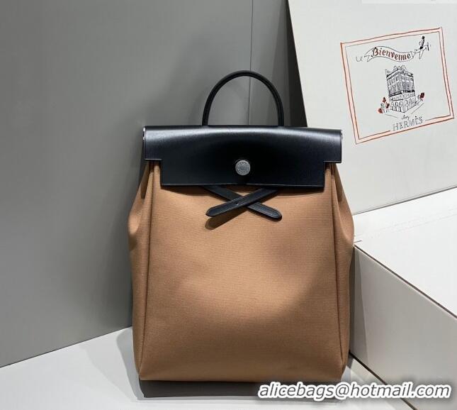 Modern Discount Hermes Herbag A Dos Zip Backpack Bag 29cm in Canvas H0521 Elephant Grey 2024