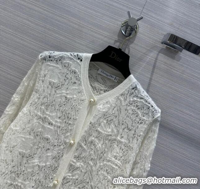 Big Discount Dior Knit Cardigan D051702 Beige 2024