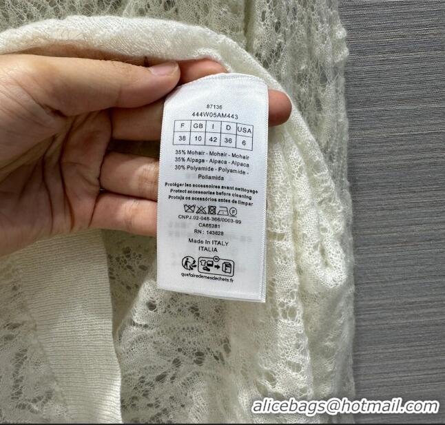 Big Discount Dior Knit Cardigan D051702 Beige 2024