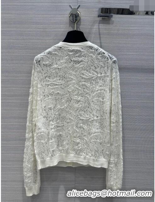 Big Discount Dior Knit Cardigan D051702 Beige 2024