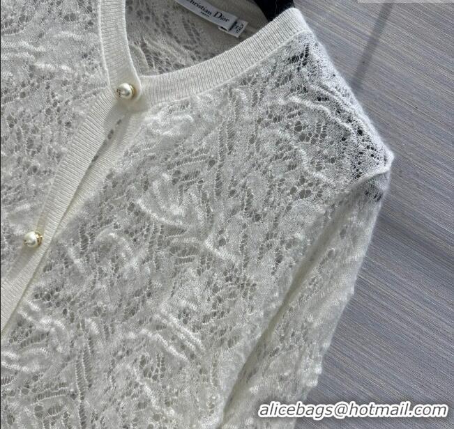 Big Discount Dior Knit Cardigan D051702 Beige 2024