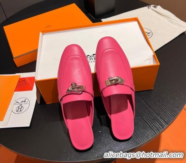 Buy Luxury Hermes OZ Mules in Smooth Calfskin H041804 Rosy 041804