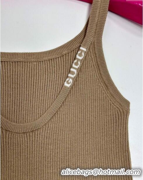 ​Buy Inexpensive Gucci Knit Vest G051718 Brown 2024