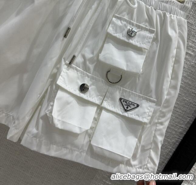 ​Famous Brand Prada Jacket and Shorts P051722 White 2024