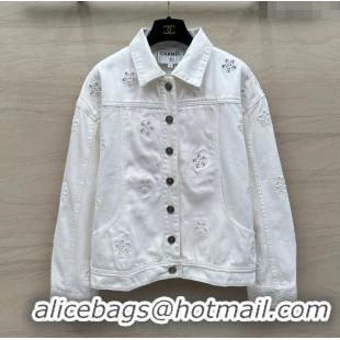 ​Buy Cheapest Chanel Denim Jacket CH051721 White 2024