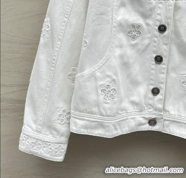 ​Buy Cheapest Chanel Denim Jacket CH051721 White 2024