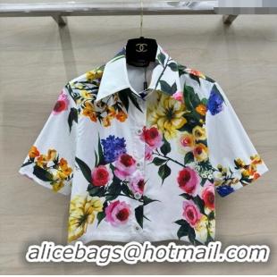 ​Low Cost Dolce & Gabbana Short-sleeved Shirt DG051736 White 2024