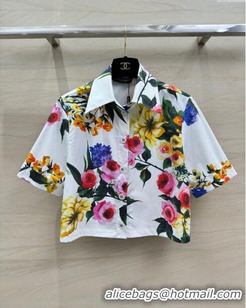 ​Low Cost Dolce & Gabbana Short-sleeved Shirt DG051736 White 2024