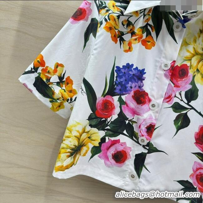 ​Low Cost Dolce & Gabbana Short-sleeved Shirt DG051736 White 2024