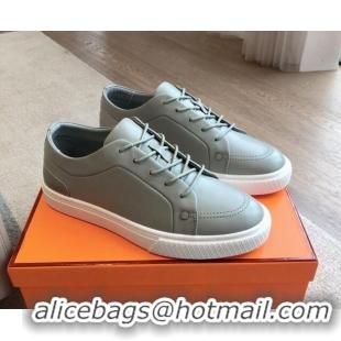 Perfect Hermes Irwin Calfskin Sneakers Grey 0425095