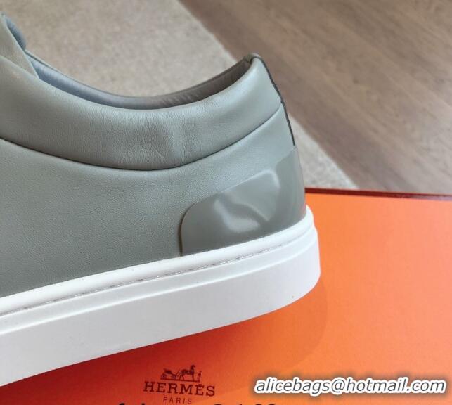 Perfect Hermes Irwin Calfskin Sneakers Grey 0425095