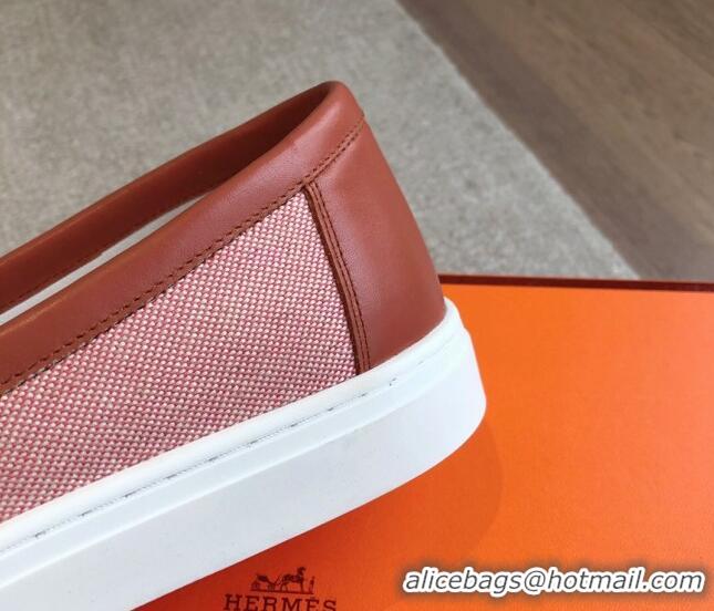 Top Design Hermes Game Suede Slip-on Sneakers with Kelly Buckle Pink 425098