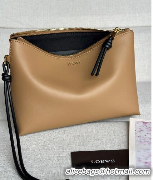 Buy Discount Loewe Knot T pouch in shiny nappa calfskin 3045 Light Brown 2024