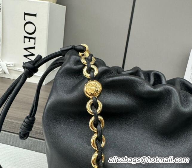 Promotional Loewe Flamenco Purse Bucket bag in mellow nappa lambskin 012406 Black 2024