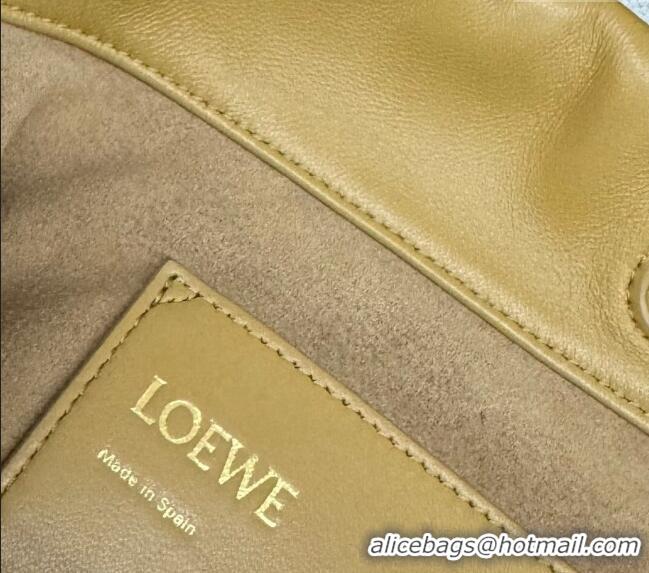 Best Quality Loewe Flamenco Purse Bucket bag in mellow nappa lambskin 012406 Sahara Yellow 2024