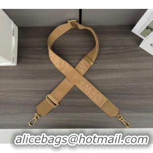 Buy Fashionable Loewe Logo Embroidered Shoulder Strap 4x120cm 652432 Brown 2024