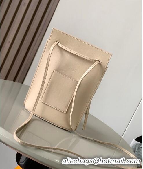 Reasonable Price Loewe Dice Pocket Pouch in Classic Calfskin L7016 Beige 2024