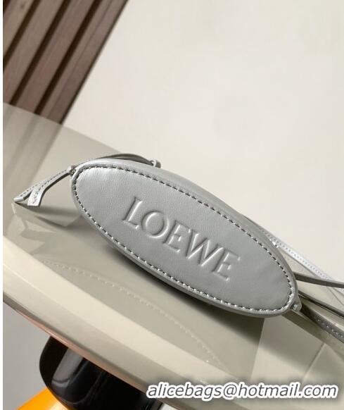 Super Quality Loewe Dice Pocket Pouch in Classic Calfskin L7016 Grey 2024