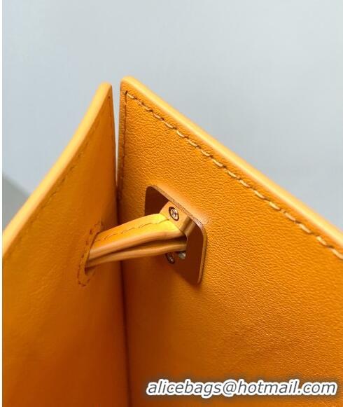 Best Price Loewe Dice Pocket Pouch in Classic Calfskin L7016 Orange 2024