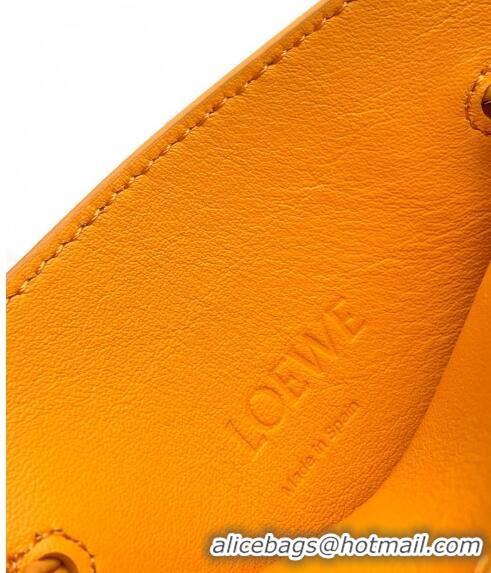 Best Price Loewe Dice Pocket Pouch in Classic Calfskin L7016 Orange 2024