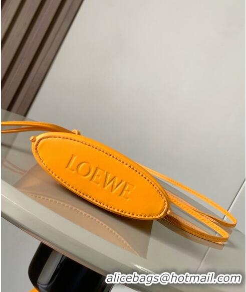 Best Price Loewe Dice Pocket Pouch in Classic Calfskin L7016 Orange 2024