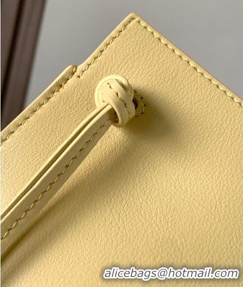 Good Taste Loewe Dice Pocket Pouch in Classic Calfskin L7016 Light Yellow 2024