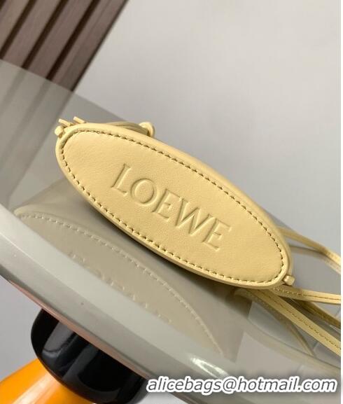 Good Taste Loewe Dice Pocket Pouch in Classic Calfskin L7016 Light Yellow 2024