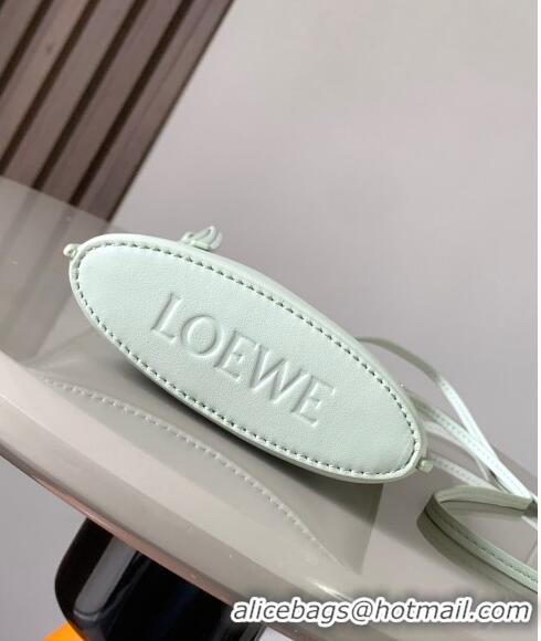 Top Quality Loewe Dice Pocket Pouch in Classic Calfskin L7016 Pale Green 2024