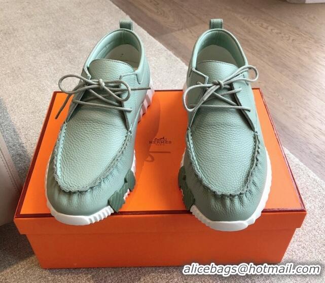 Low Cost Hermes Increase Sneakers in Calfskin Green 425111