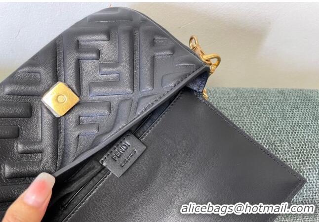 Promotional Fendi Baguette Mini Nappa Leather Bag F0135 Black 2024