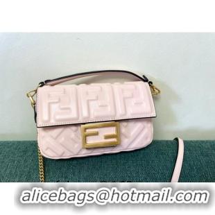 Trendy Design Fendi Baguette Mini Nappa Leather Bag F0135 Light Pink 2024