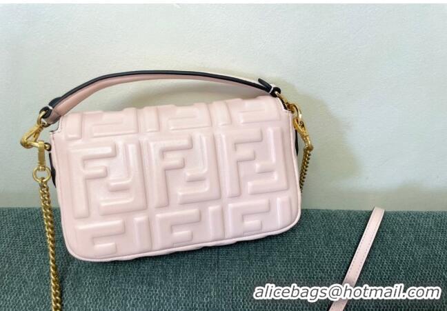 Trendy Design Fendi Baguette Mini Nappa Leather Bag F0135 Light Pink 2024