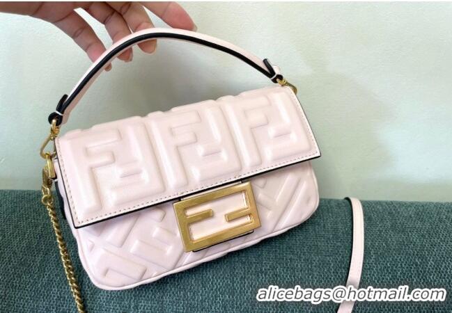 Trendy Design Fendi Baguette Mini Nappa Leather Bag F0135 Light Pink 2024