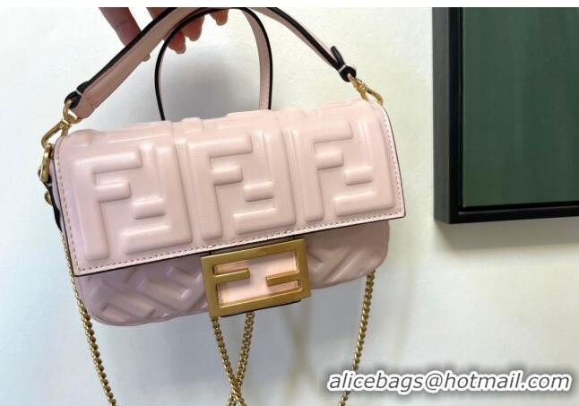 Trendy Design Fendi Baguette Mini Nappa Leather Bag F0135 Light Pink 2024